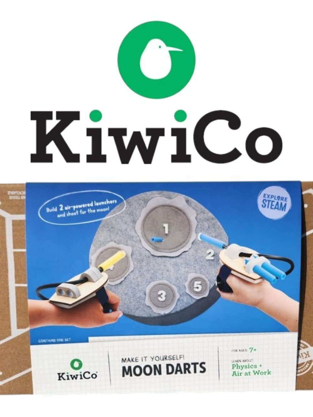 NEW KiwiCo Kiwi Co. Moon Darts Nerf Science Kit STEM DIY Craft Set Solar System